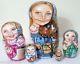 5pcs One Of A Kind Russian Nesting Doll Beethoven & The Groundhog