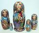 5pcs One Of A Kind Russian Nesting Doll Russian Life Long Ago By Dolgova