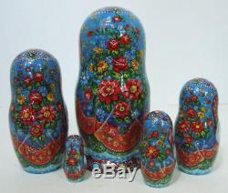 5pcs One of a Kind Russian Nesting Doll Russian Life Long Ago by Dolgova