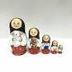 6.3 5 Pieces Easter Nesting Doll Handmade Russian Matryoshka Christmas Gift
