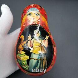 6.5 Russian Nesting Doll 10 pieces Floral Pattern