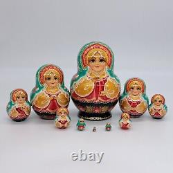 6 Art Nesting dolls Ukrainian Artwork 10 in 1 Exclusive unique matryoshka