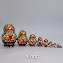 6 Art Nesting dolls Ukrainian Artwork 10 in 1 Exclusive unique matryoshka