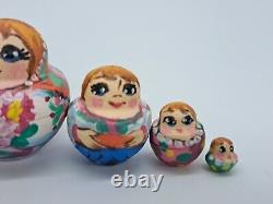 6 Art studio Nesting dolls Happy Ukrainian family Matryoshka 10 in 1 Wooden toy