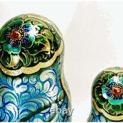 6 Author's Gorgeous Authentic Russian Traditional Matryoshka Nesting Dolls 5pcs