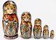 6 Author's Gorgeous Authentic Russian Traditional Matryoshka Nesting Dolls 7pcs