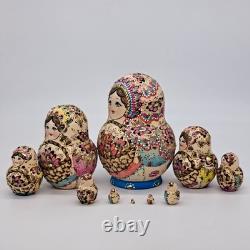 6 Exclusive Nesting dolls Artwork 10 in 1 matryoshka Handmade By Burn