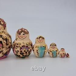 6 Exclusive Nesting dolls Artwork 10 in 1 matryoshka Handmade By Burn