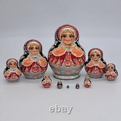 6 Exclusive Nesting dolls Artwork 10 in 1 matryoshka Handmade In Ukraine