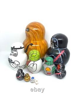 6 Nesting Doll Super Heroes Handmade Doll Hand Painted Collectible Gift