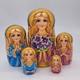 7 Angel Nesting Dolls Classic Matryoshka 5 In 1 Russian Girl Handmade Ukraine
