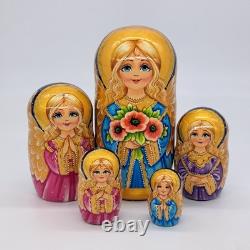 7 Angel Nesting dolls Matryoshka 5 in 1 Russian Doll Handmade Ukraine Exclusive