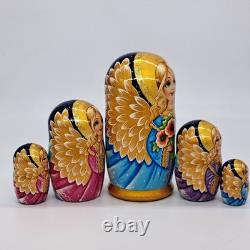 7 Angel Nesting dolls Matryoshka 5 in 1 Russian Doll Handmade Ukraine Exclusive