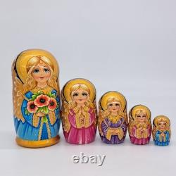 7 Angel Nesting dolls Matryoshka 5 in 1 Russian Doll Handmade Ukraine Exclusive