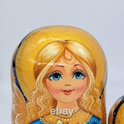 7 Angel Nesting dolls Matryoshka 5 in 1 Russian Doll Handmade Ukraine Exclusive