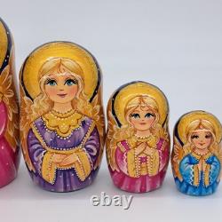 7 Angel Nesting dolls Matryoshka 5 in 1 Russian Doll Handmade Ukraine Exclusive