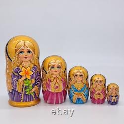7 Angels Nesting dolls Matryoshka 5 in 1 Russian Doll Handmade in Ukraine