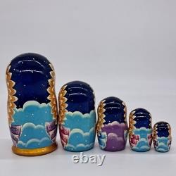 7 Angels Nesting dolls Matryoshka 5 in 1 Russian Doll Handmade in Ukraine