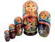 7 Collectible Russian Hand Painted Matryoshka Doll Fairy Tales Firebird 5pcs