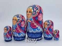 7 Collection Nesting dolls Matryoshka 5 in 1 Ukrainian girl Handmade In Ukraine