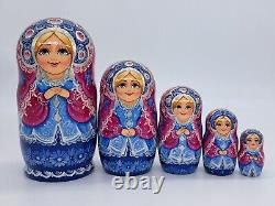 7 Collection Nesting dolls Matryoshka 5 in 1 Ukrainian girl Handmade In Ukraine
