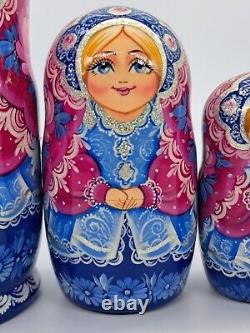 7 Collection Nesting dolls Matryoshka 5 in 1 Ukrainian girl Handmade In Ukraine