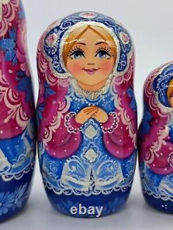 7 Collection Nesting dolls Matryoshka 5 in 1 Ukrainian girl Handmade In Ukraine