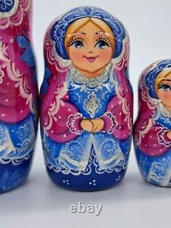 7 Collection Nesting dolls Matryoshka 5 in 1 Ukrainian girl Handmade In Ukraine