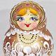 7 Gorgeous Gold Pink Author's Russian Matryoshka 15 Pieces Nesting Dolls 15pcs
