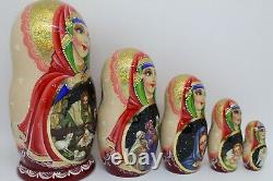 7 Nativity nesting doll Christmas matryoshka 5 in 1 HQ Hand painted Set C