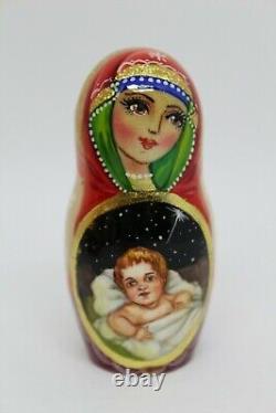 7 Nativity nesting doll Christmas matryoshka 5 in 1 HQ Hand painted Set C