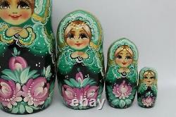 7 Nesting dolls Beauty princess Russian doll Matryoshka 5 in 1 Hand painted #05