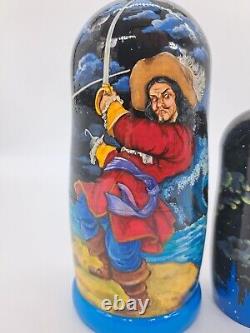 7 Peter nesting dolls Fairytale matryoshka Hand made 5 in 1 Artwork exclusive