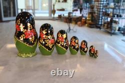 7 Pieces Fairy Tale Matryoshka Dolls Signed by artist