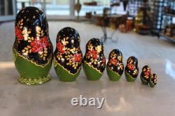 7 Pieces Fairy Tale Matryoshka Dolls Signed by artist
