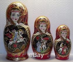 7 dolls, Russian Matryoshka, by the author, height 9,4 (24)