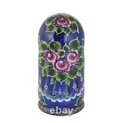 7-pc Russian Troika Matryoshka Wooden Nesting Doll Handmade Matreshka 8.7