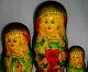 7p Russian 9 Nesting Wooden Doll Fairy Tale Matryoshka Babushka Matreshka