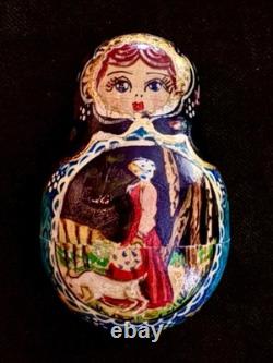 7pc Matryoshka Russian Nesting Dolls Fortune Teller Sergiev Posad Signed 6.5
