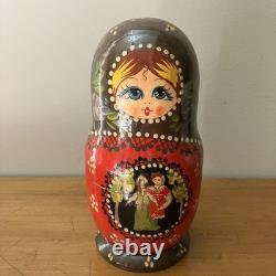 7pc Russian Authentic Matryoshka Nesting Dolls 8? Sergiev Posad