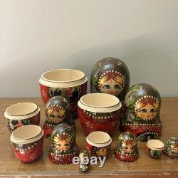 7pc Russian Authentic Matryoshka Nesting Dolls 8? Sergiev Posad
