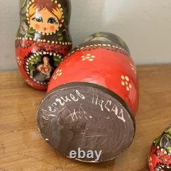 7pc Russian Authentic Matryoshka Nesting Dolls 8? Sergiev Posad