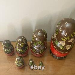 7pc Russian Authentic Matryoshka Nesting Dolls 8? Sergiev Posad