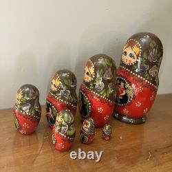 7pc Russian Authentic Matryoshka Nesting Dolls 8? Sergiev Posad