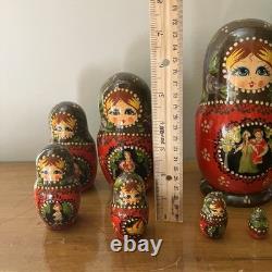 7pc Russian Authentic Matryoshka Nesting Dolls 8? Sergiev Posad