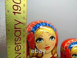 8.6 7 Pc, Nutcracker Fairy tale Hand Made Russian Matryoshka Nesting Doll 369