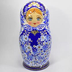 8 Authentic Russian Matryoshka Ghzel Nesting Dolls 7 Piece Set 7pcs