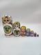 8 Inch Painted Matryoshka Moscow Russian Nesting Dolls Hand Painted 7 Pc Set
