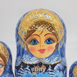 8 Nesting dolls Winter Matryoshka 7 in 1 Russian doll Handmade In Ukraine