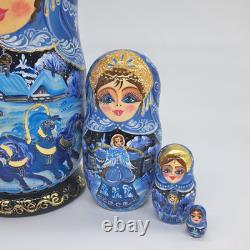 8 Nesting dolls Winter Matryoshka 7 in 1 Russian doll Handmade In Ukraine